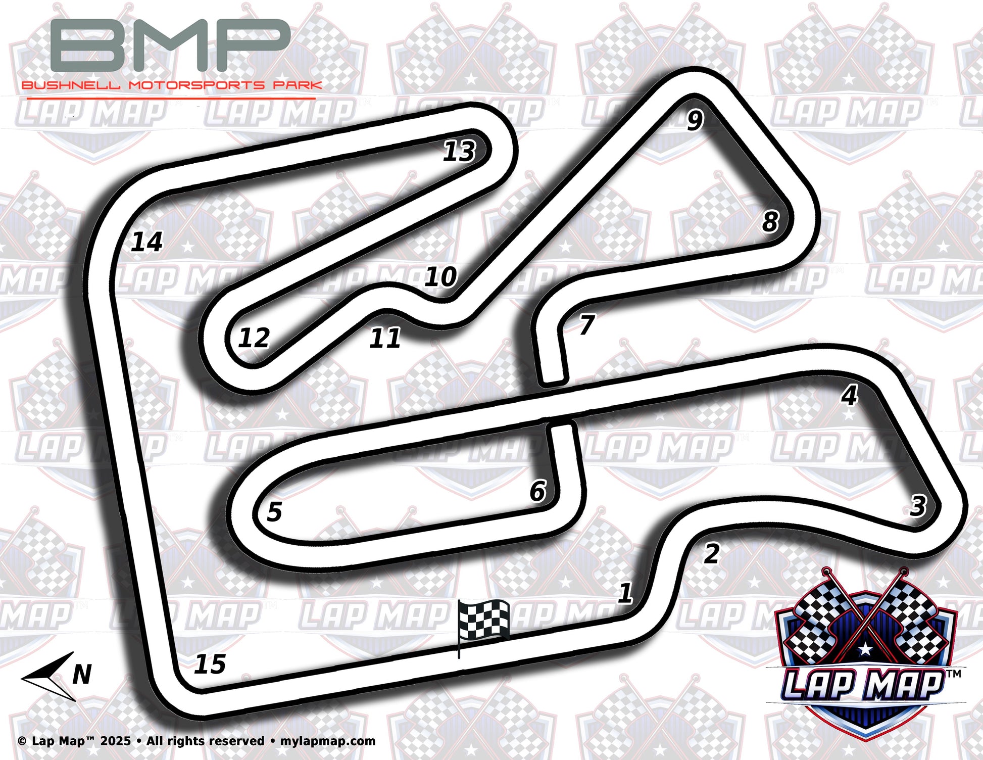 Bushnell Kart track map lap map