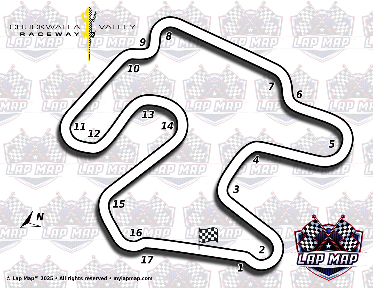 Chuckwalla Raceway track map lap map