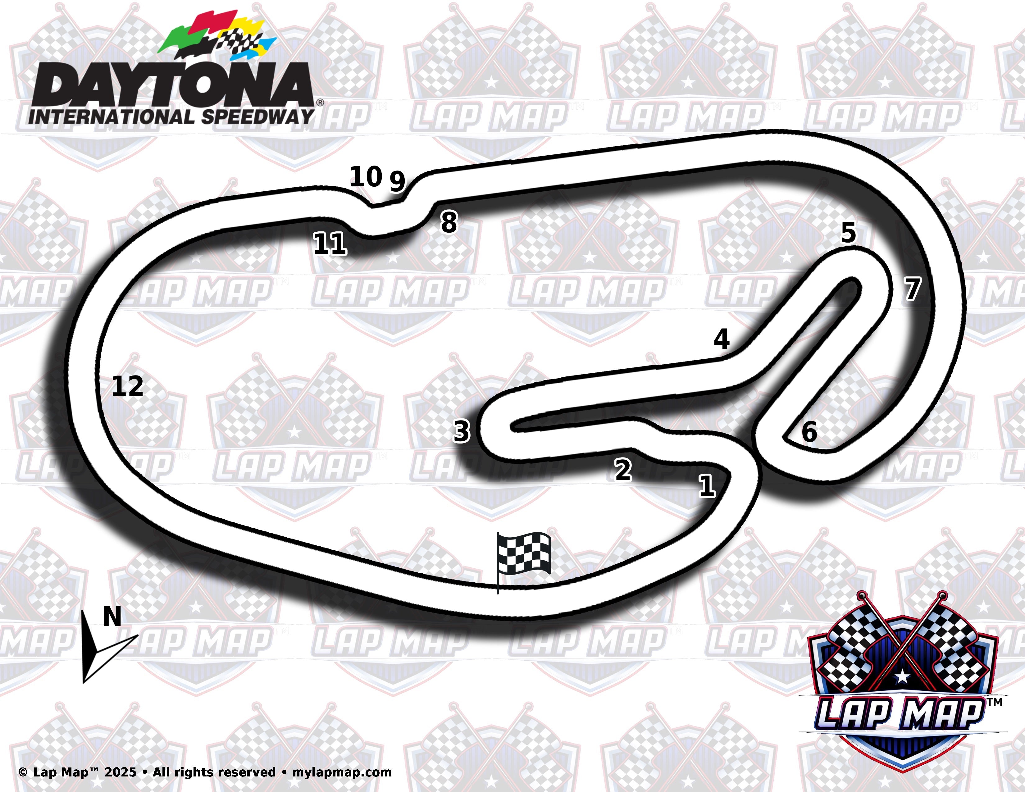 Daytona International Speedway Track Map | Lap Map