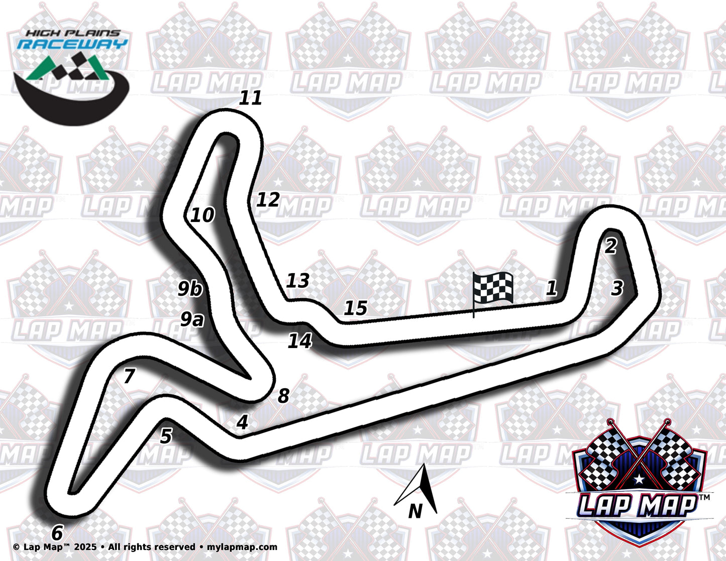 High Planes Raceway track map lap map
