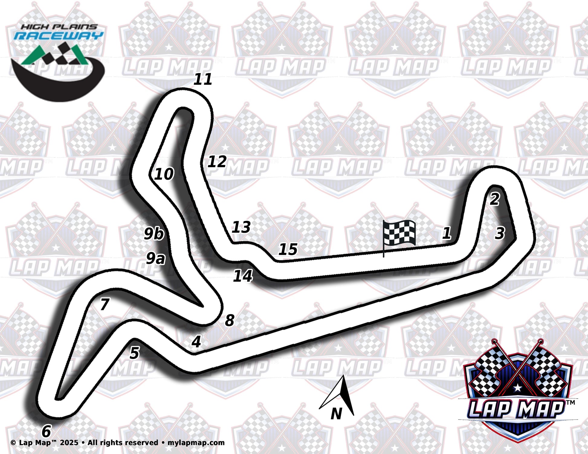High Planes Raceway track map lap map