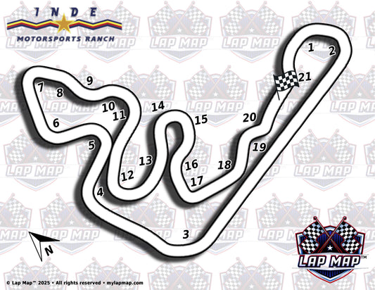 Inde Motorsports Ranch Full Course CW | Track Map