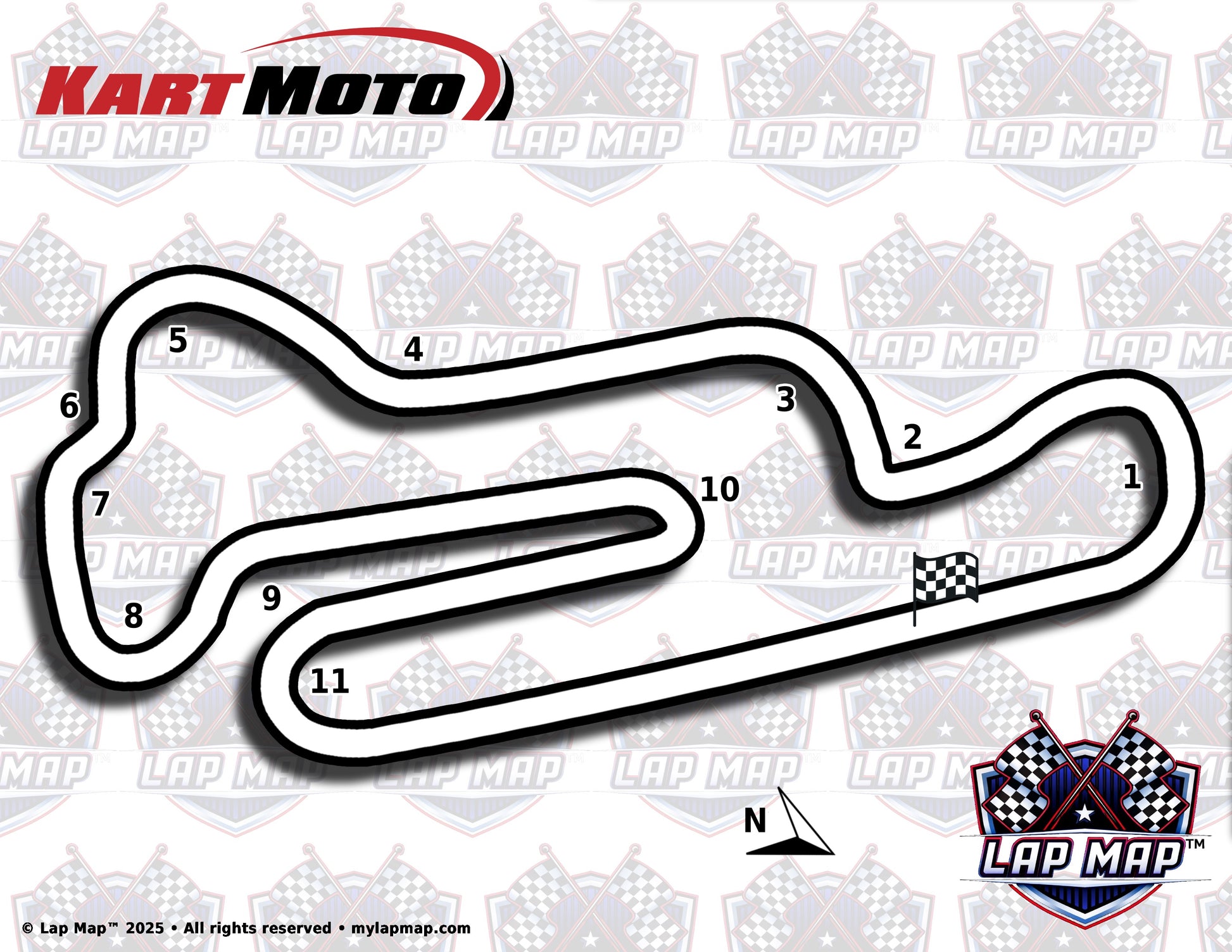 Kart Moto track map lap map