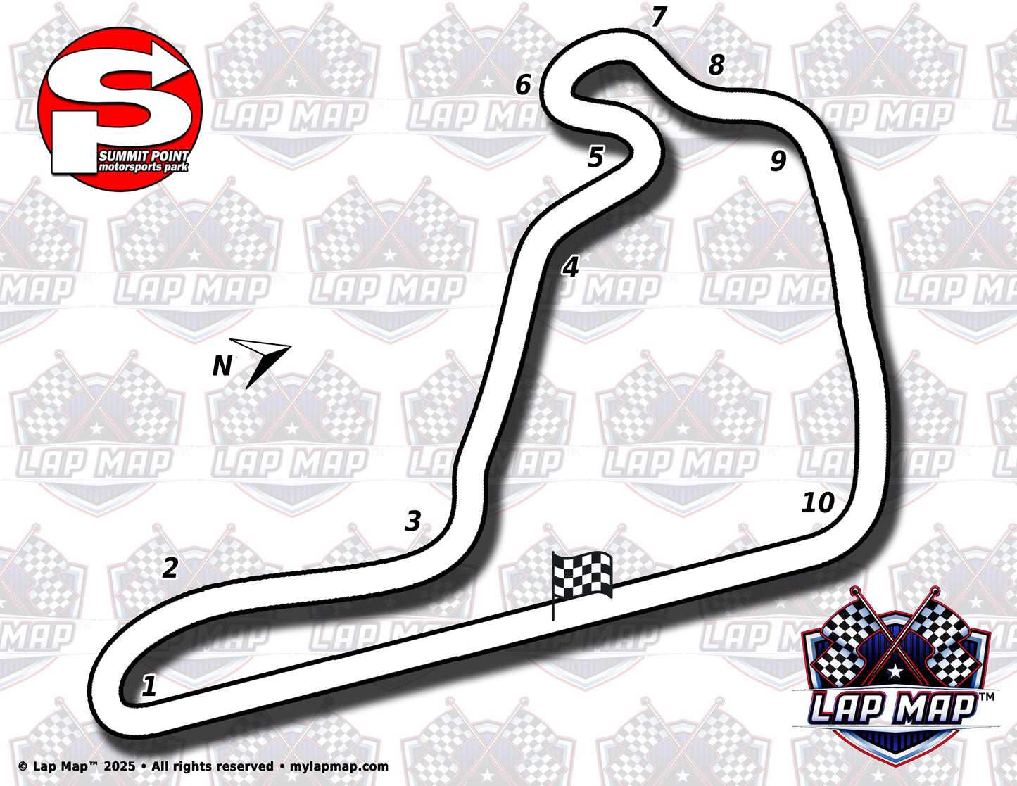 Summit Point Motorsports Park Track Map - Main circuit