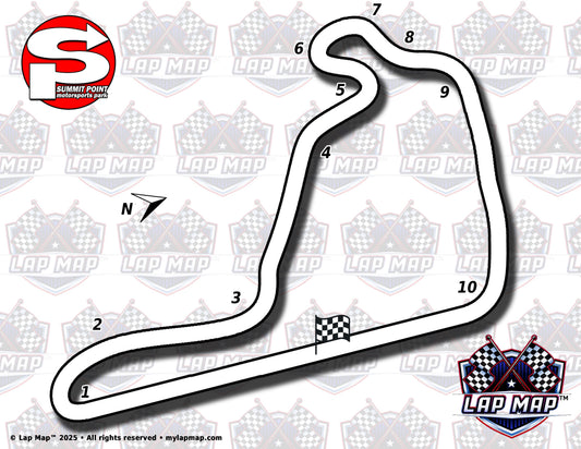 Summit Point Motorsports Park Track Map - Main circuit