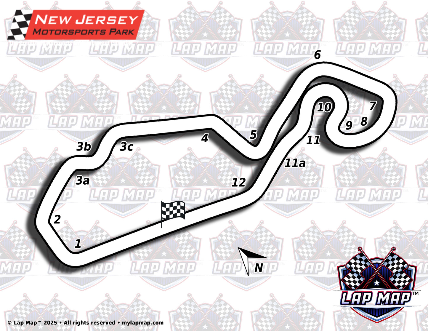 New Jersey Motorsports Park track Map lap map