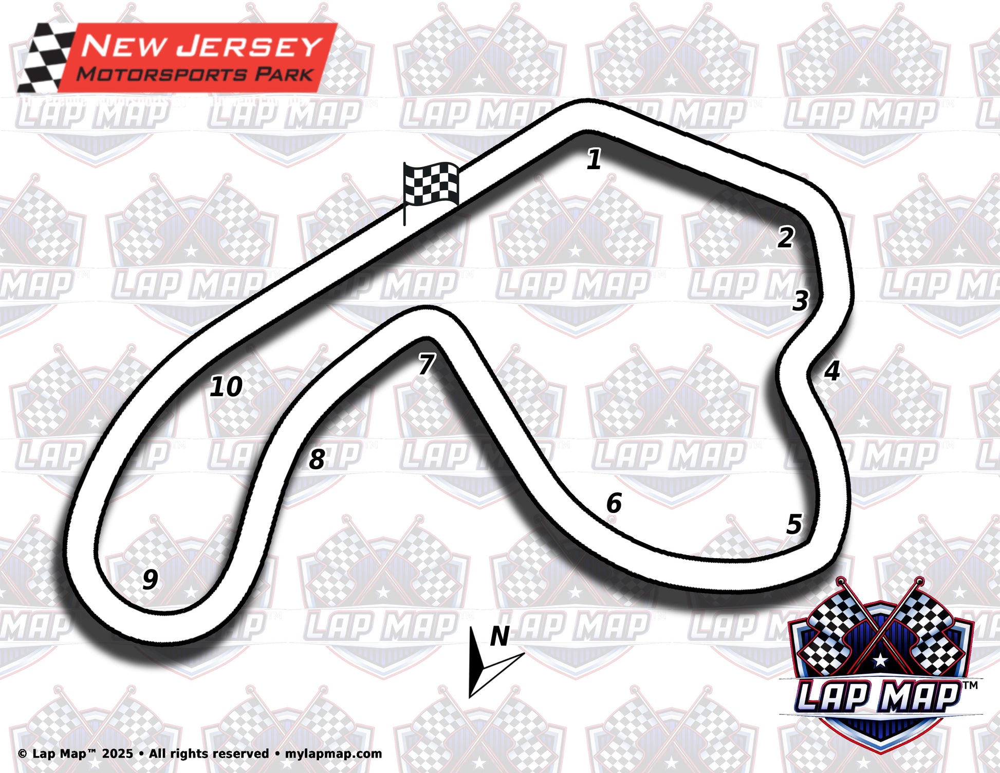 New Jersey Motorsports Park track map lap map