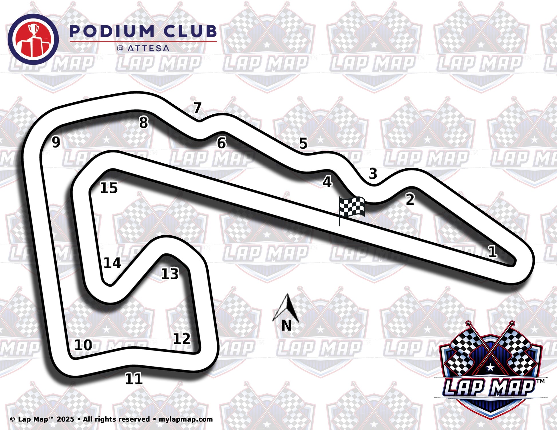Podium Club track map lap map