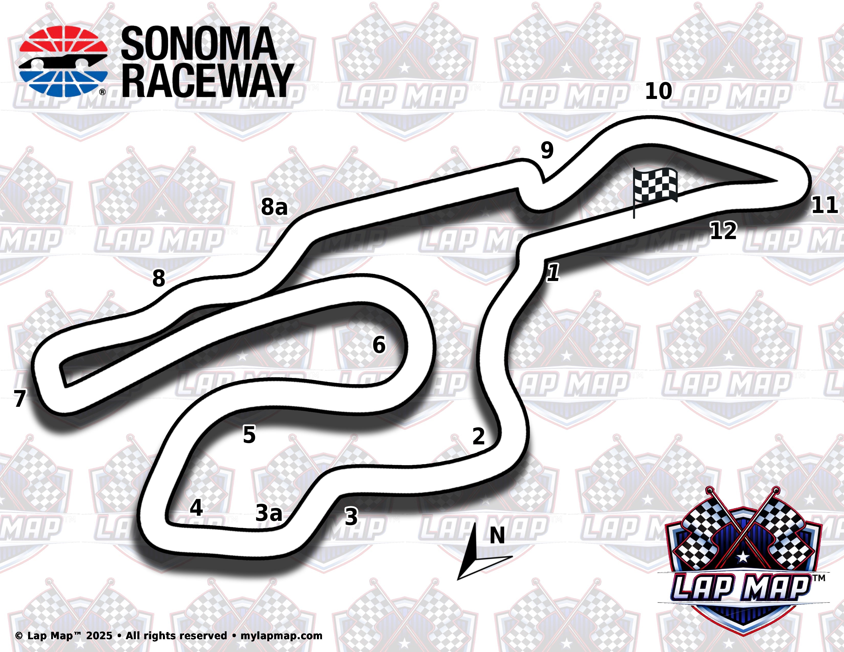 Sonoma Raceway Track Map | Lap Map