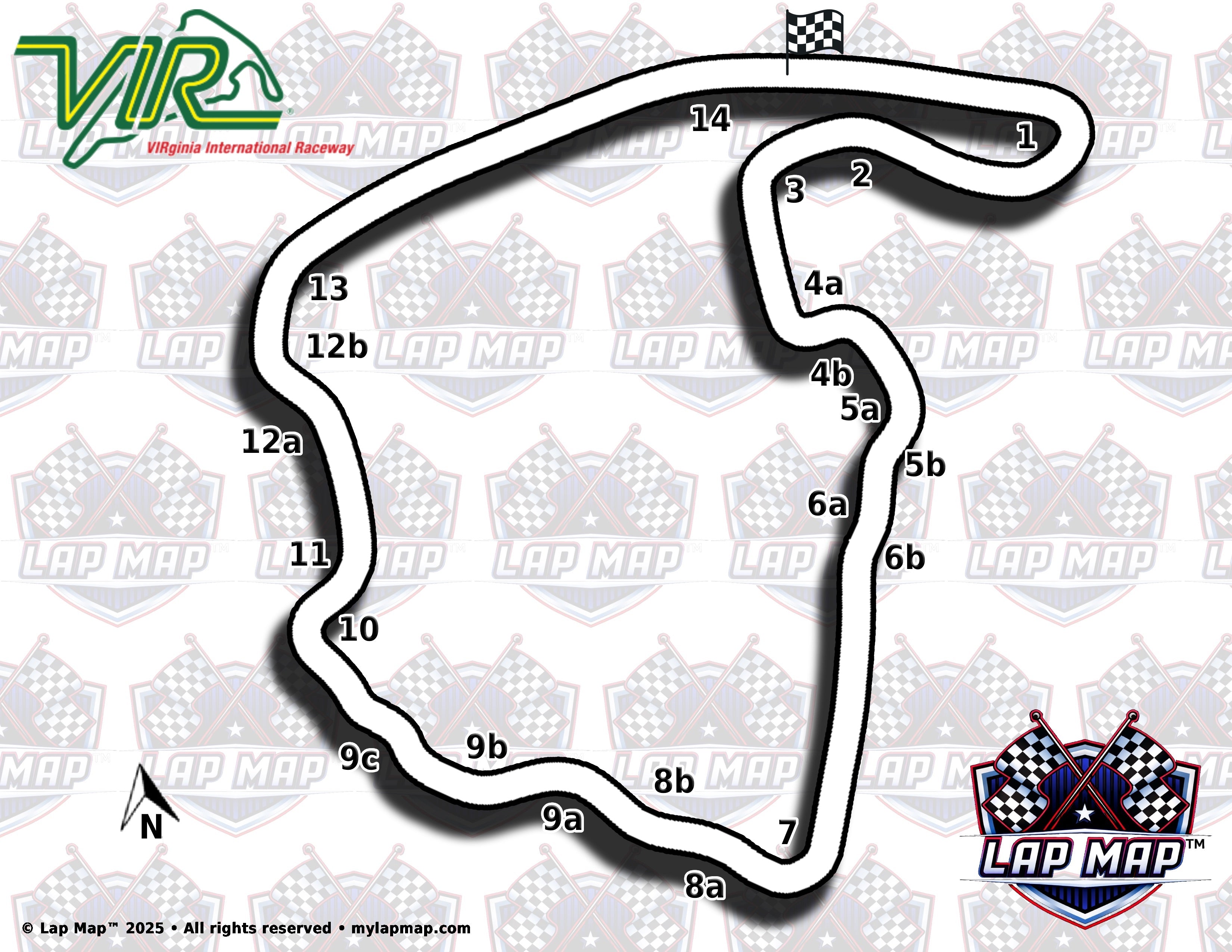Virginia International Raceway Track Map | Lap Map
